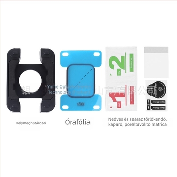 PMMA kijelzővédő fólia felhelyezéséhez tervezett pozicionáló eszköz Apple Watch Series 9/8/7