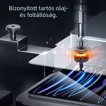 iPad előlapra szánt edzett üveg kijelzővédő, HD tisztaság, ütésálló, porálló, anti ujjlenyomat, teljes fedés