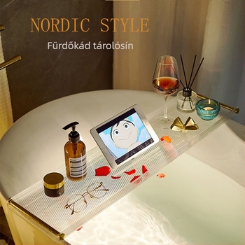 Műanyag fürdőszobai tárolóállvány, modell 03, 1 réteg, hullámos felület, IIWooKaa