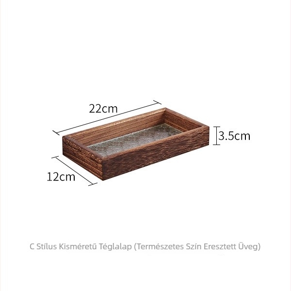 Téglalap alakú üveztál – tálaláshoz gyümölcsökhöz és desszertekhez, teához és kávéhoz, modern minimalista stílusban