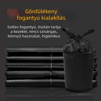Mellény-stílusú egyszer használatos szemeteszsákok, vastagított PE anyaggal (Anyag: PE; Biodegradálható: Nem; Stílus: Mellény-stílusú; Egyszer használható: Igen; Vastagság: Megvastított)