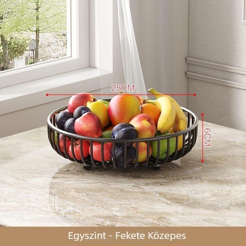 Többszintes gyümölcskosár nappali asztalhoz — gyümölcsök kiállítása asztalra, egyszerű stílus, új kínai stílus