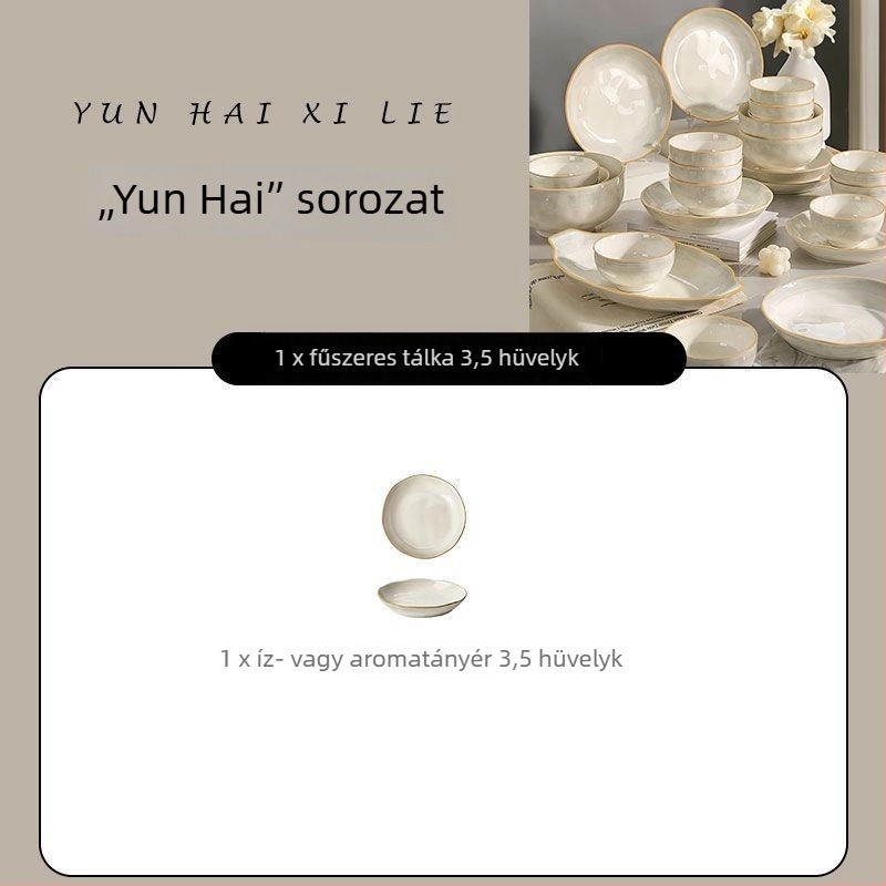 Porcelán tál aláglazúrral, minimalistikus-luxus stílus, mikrohullámú sütőben használható