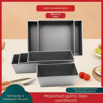 Pirítós kenyérforma, téglalap alakú, szénacél tapadásmentes bevonattal, süteményekhez