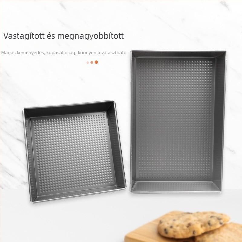 Pirítós kenyérforma, téglalap alakú, szénacél tapadásmentes bevonattal, süteményekhez