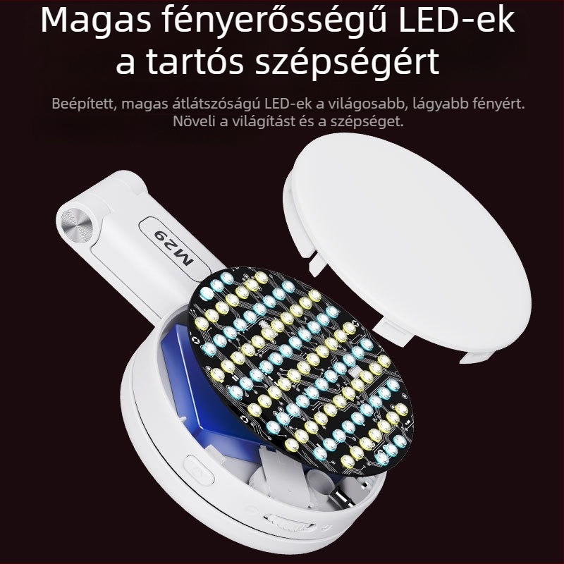 M29 LED telefon világítás – összecsukható, mágneses telefon-tartó, állítható színhőmérséklet 2500K-9900K, teljesítmény <10W, feszültség 3.7V