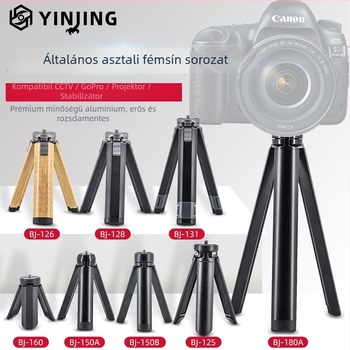 Asztali Tripod Bázis - Alumínium ötvözet, teherbírás 2–5 kg, PTZ típus gömbpan-tilt, egyetlen csuklós