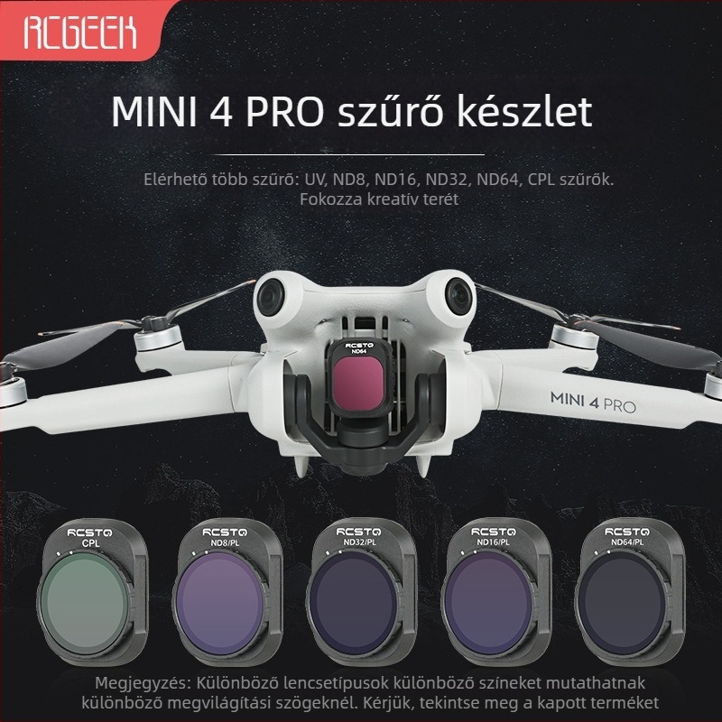 RCSTQ 1421200 Polarizációs ND Szűrő Készlet a DJI Mini 4 Pro-hoz – OEM feldolgozás, Bajonet méret: Egyéb, Kompatibilis a Mini 4 Pro-hoz