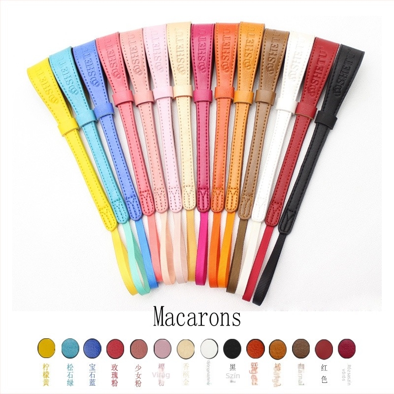 Kamera csuklópánt – Macaron modell, OEM feldolgozás, kompatibil mikro-SLR kamerákkal, csomagolás: OPP tasak és Kraft kartondoboz