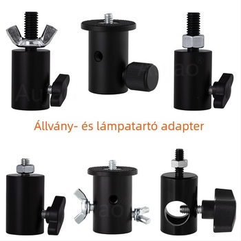 1/4-inch fényállvány adapter stúdióhoz és élő közvetítéshez, alap 3/8-inch menet