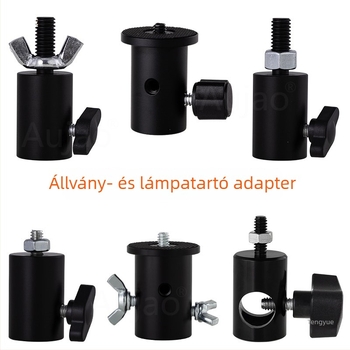 1/4-inch fényállvány adapter stúdióhoz és élő közvetítéshez, alap 3/8-inch menet