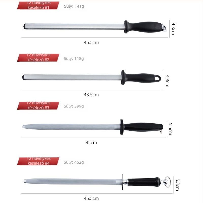 Húsfeldolgozáshoz készült élezőpálca, ultradense finomszemcsés gyémánt, kód Yc-60, logónyomtatás és testreszabás elérhető.