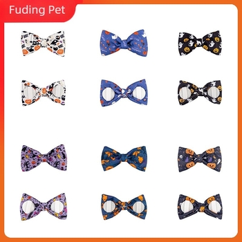 Háziállat fejfedő masni grafiti mintával, poliészter, univerzális használat, karácsonyi és Halloween dekoráció, hercegnő stílus