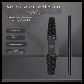 Kétszárú törött menet kivonó csaptelekhez, 200 darabos szétszerelő készlet, középszén-acél