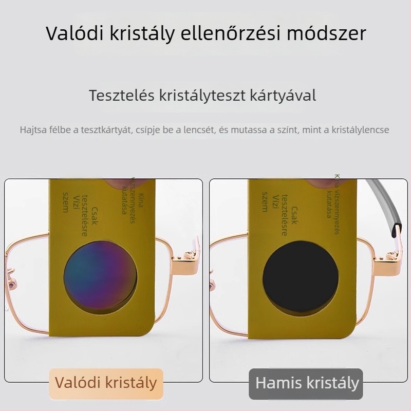 Olvasószemüveg kristálylencsével és természetes kővel, kopásálló, uniszex, divatos, fáradtság elleni védelem