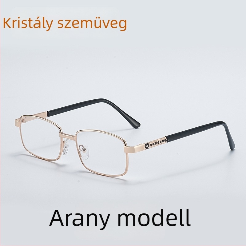 Olvasószemüveg kristálylencsével és természetes kővel, kopásálló, uniszex, divatos, fáradtság elleni védelem