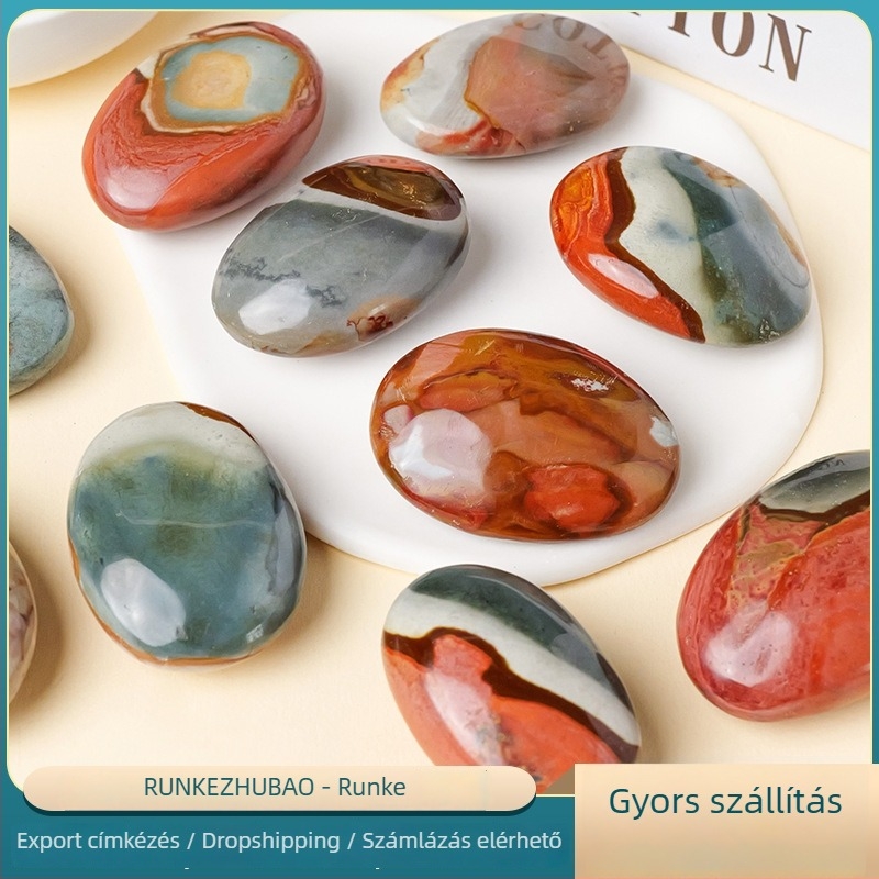 tenyérmasszázs kő óceáni kőből — kristály, geometriai forma, modern minimalist stílus (Márka: Apen Crystal Crafts, Anyag: óceáni kő, Forma: geometriai, Stílus: modern minimalist)