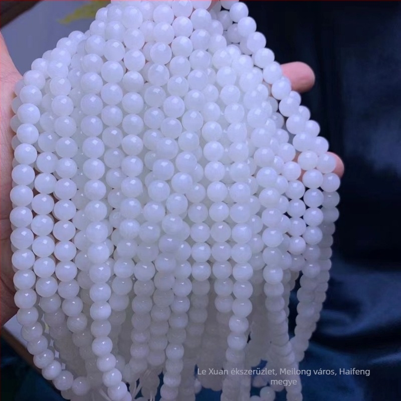 Hetian jade 108 buddhista gyöngyökből készült karkötő, természetes kivitelezés, geometriai forma, tisztaság VS, egyedi csomagolás