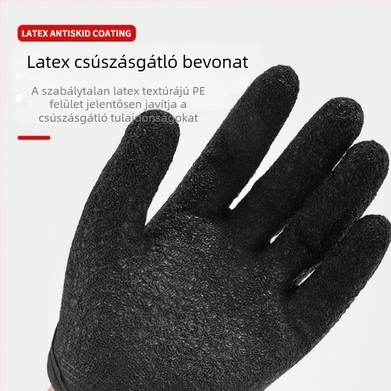Csúszásmentes latex kesztyűk horgászathoz – szúrásálló, vágásálló és átszúrásálló védelem