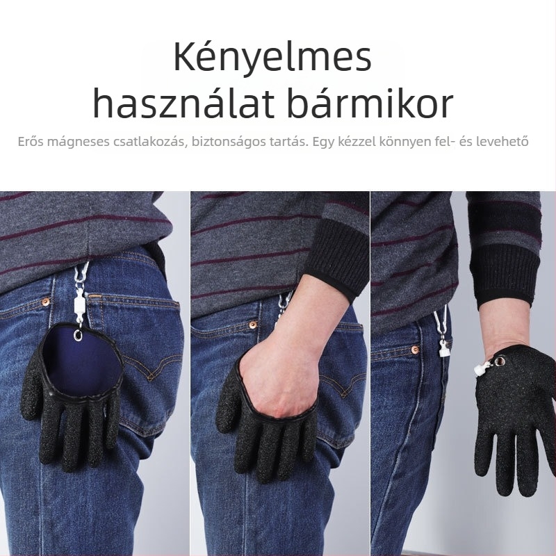 Csúszásmentes latex kesztyűk horgászathoz – szúrásálló, vágásálló és átszúrásálló védelem