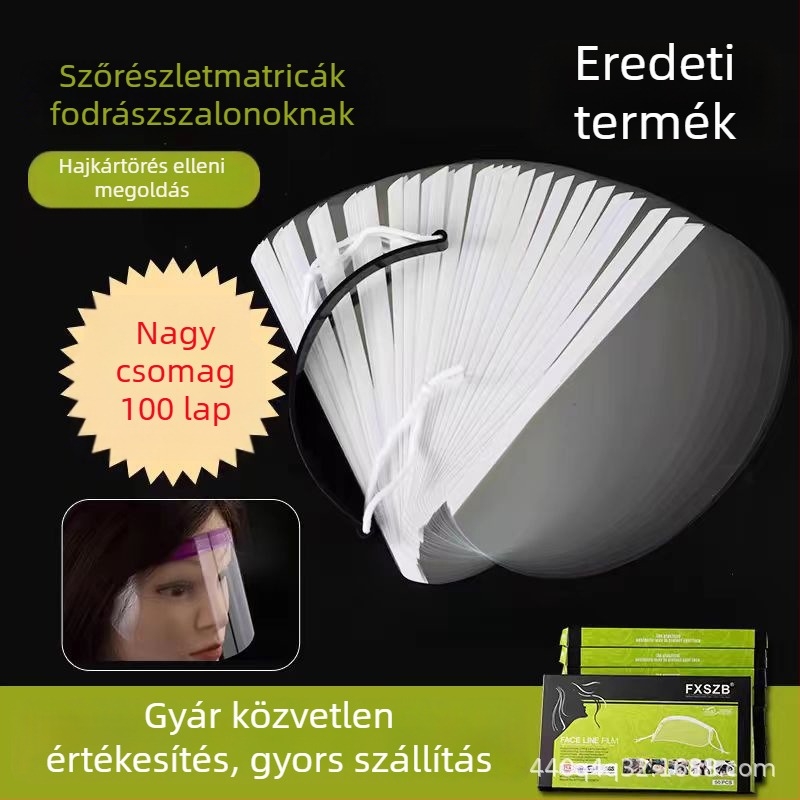 Műanyag egyszer használatos arcvédők fodrászati szalonok számára – 100 darab, természetes stílus, uniszex, kézzel készített