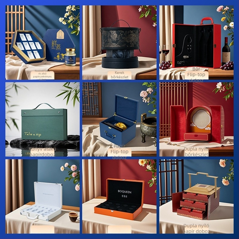 Teáskanna és teáscsésze csomagoló doboz – Flip Box, Papír, Személyre szabható, relief UV, Laminálás