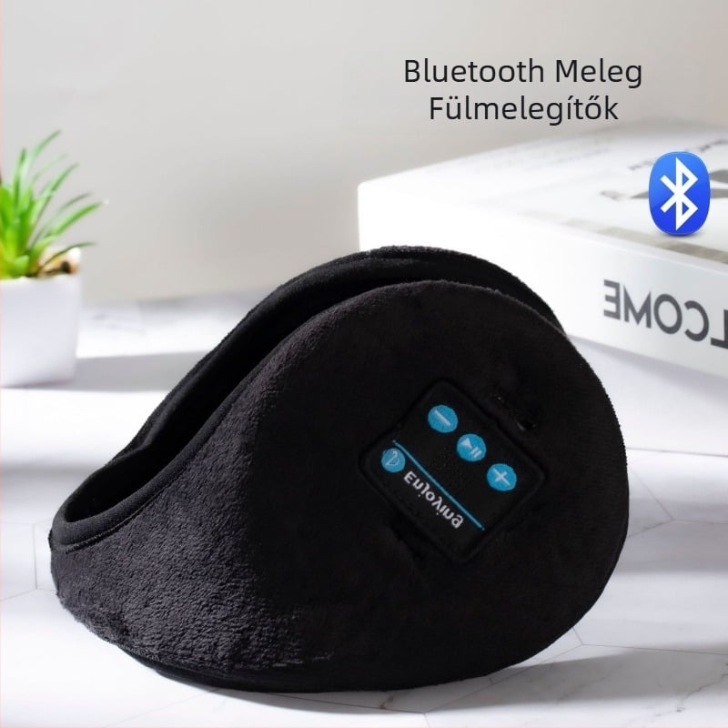 Téli Bluetooth fülvédős sapka, vezeték nélküli 5.0, over-ear fülvédő, uniszex felnőtt, akril/szintetikus gyapjú