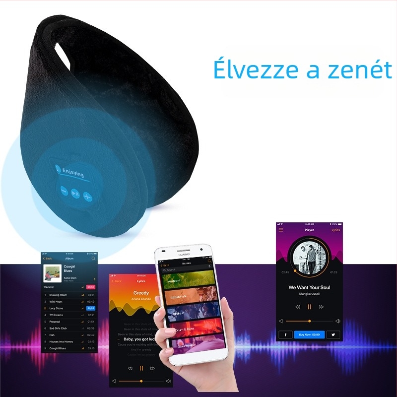 Téli Bluetooth fülvédős sapka, vezeték nélküli 5.0, over-ear fülvédő, uniszex felnőtt, akril/szintetikus gyapjú