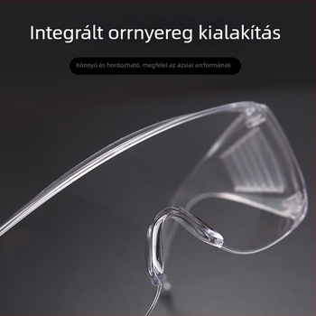 Laboratóriumi védő szemüveg, PC anyag, modell Blinds, EN166 CEZ87.1, szemvédelem, ütésálló