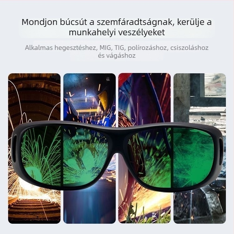 Szerelővédő szemüveg automata árnyékolással, anti-reflexió, TR anyag, ütésálló