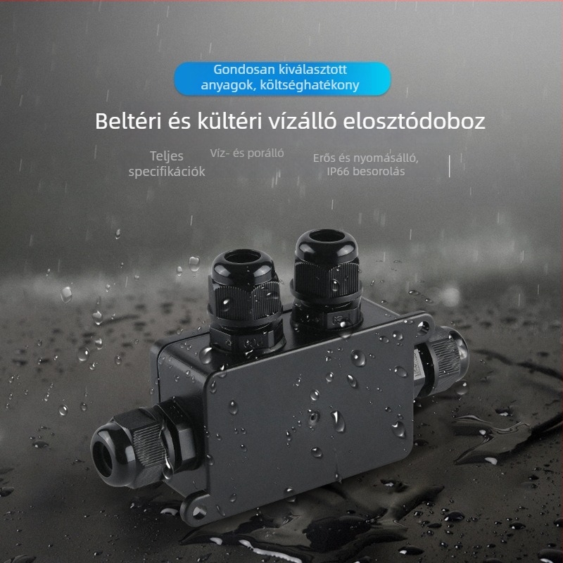 Deenlai kültéri vízálló elosztó doboz terminálokkal, IP67, tűzálló, eső-, köd- és porálló, 2-utas, 3-utas és 4-utas