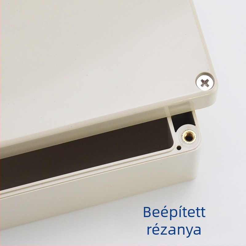 F-sorozatú ABS IP65 vízálló csatlakozódoboz füllel, beltéri és kültéri használatra, műanyag tápegység-doboz biztonsági rendszerekhez