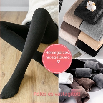 Kismama leggings hasi támasztással, 90% pamut és elasztán, fleece belső bélés, vastag téli modell, magas derekú, teljes hosszú