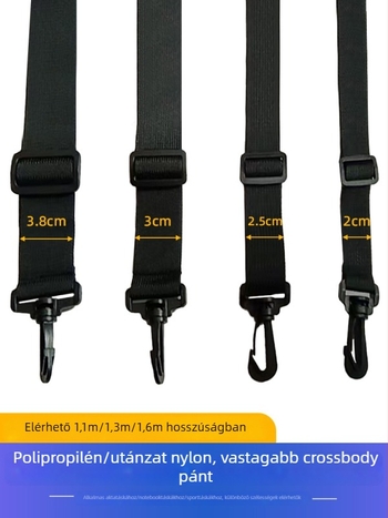 Nylon vállpánt táskákhoz, crossbody és szerszámtáska pánt, többfunkciós poggyászpánt