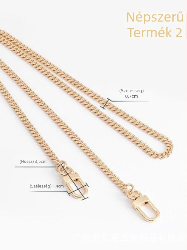 Fémes táskapánt - csere crossbody vállpánt, városi minimalizmus, 2025 tavasz