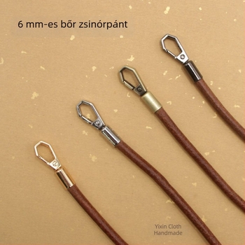 6 mm tehénbőr szíj fém csattal táskákhoz — váll- vagy keresztpánt