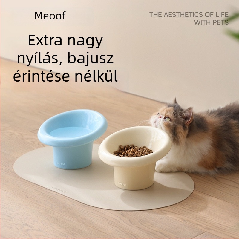 Meoof macska kerámia lassú etetésű tál automata etető szettel
