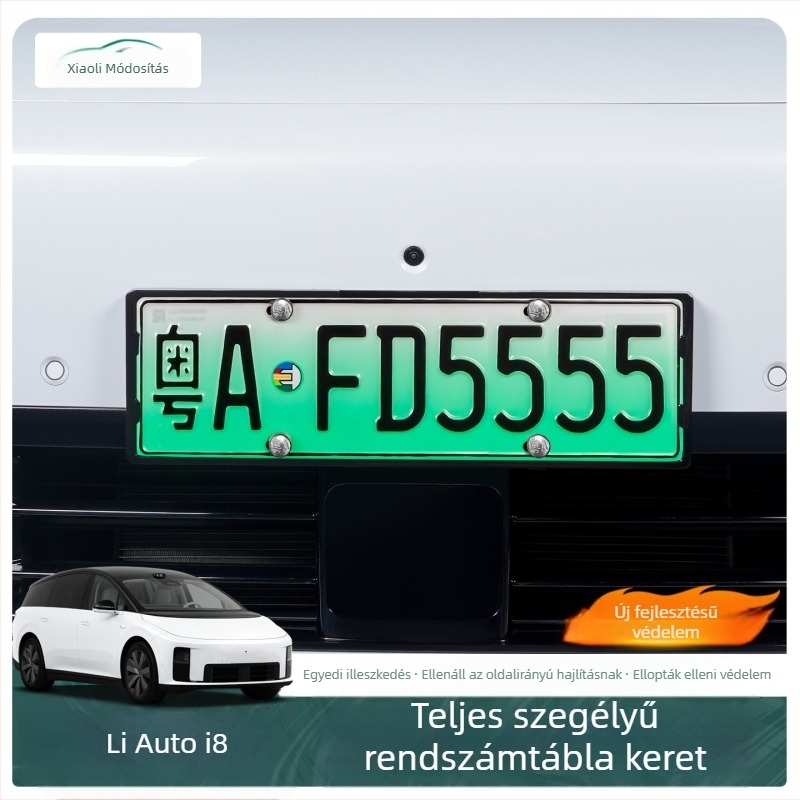 Ideal I8 rendszámtábla keret, teljes él, műanyag, új energia táblához készült kiegészítő dekoráció