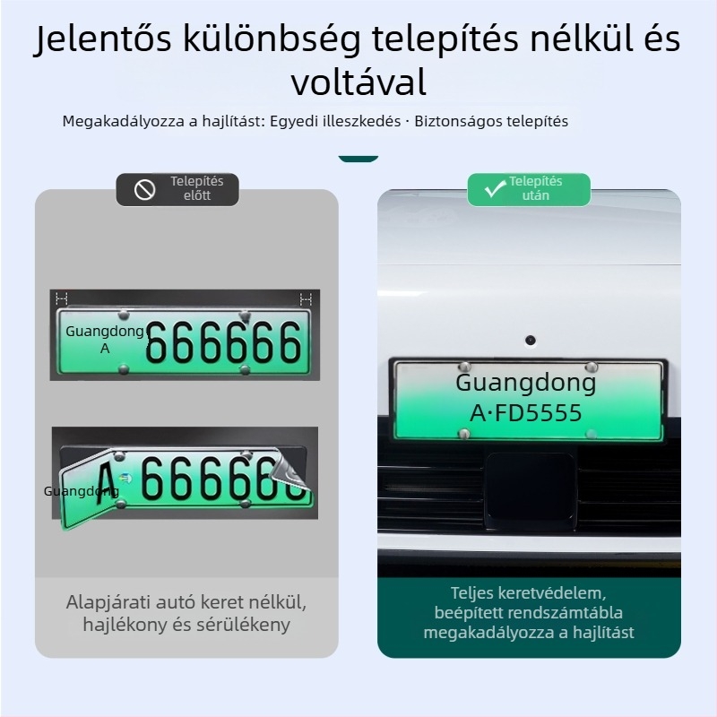 Ideal I8 rendszámtábla keret, teljes él, műanyag, új energia táblához készült kiegészítő dekoráció