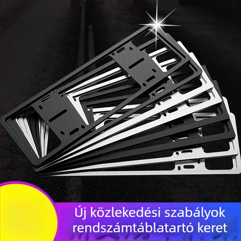 Magnézium- és alumínium ötvözetből készült többfunkciós lopásvédett rendszámtábla-keret, külső autódekorációhoz