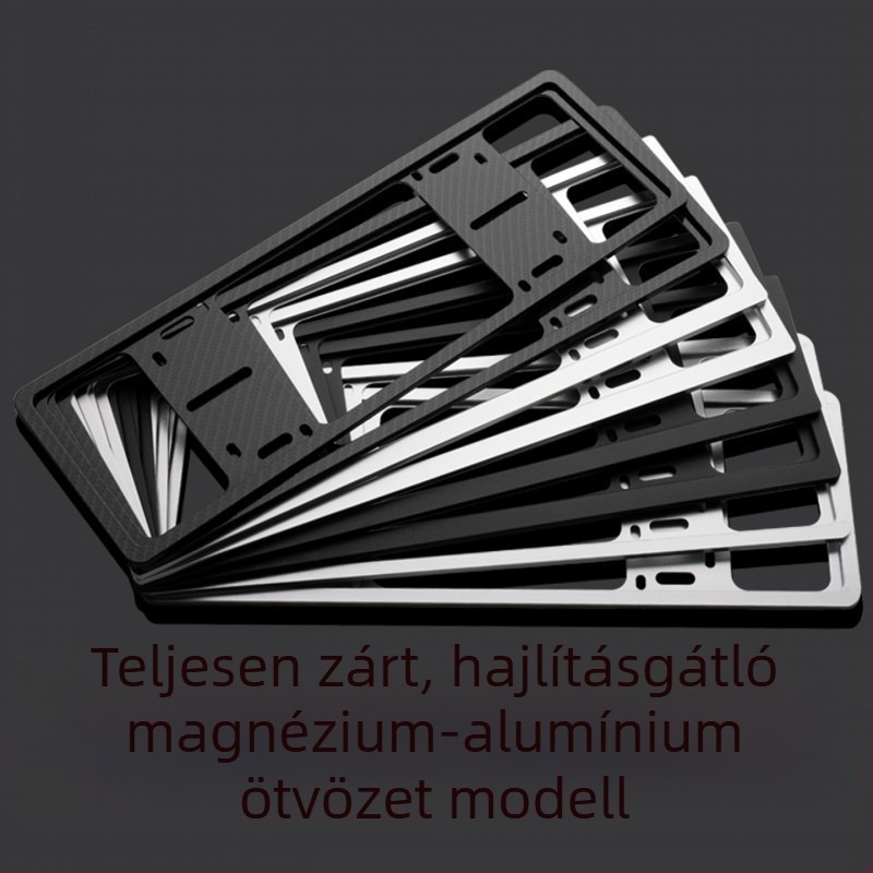 Magnézium- és alumínium ötvözetből készült többfunkciós lopásvédett rendszámtábla-keret, külső autódekorációhoz