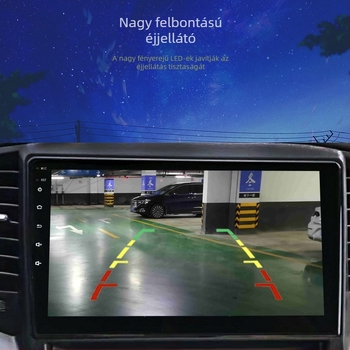 HD 4 LED-es hátsó tolató kamera európai rendszámkerettel