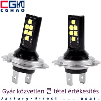 LED autóködfény – elülső és hátsó, modell H7 3030 12SMD, 12V, 12W, 5000 lm