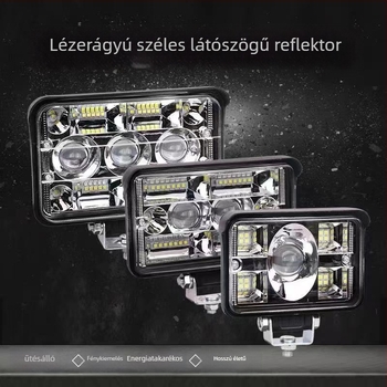 LED spotlámpa autókhoz teherautók és SUV-k számára spot és flood funkciókkal, IP68, 100W, 12-80V, 10000 lm, modell JGP001-4