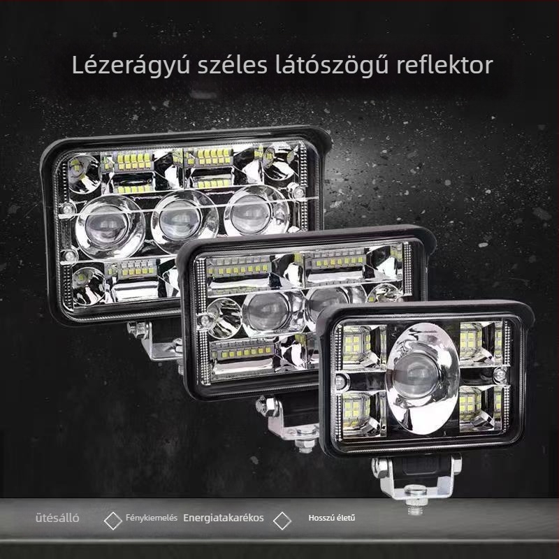 LED spotlámpa autókhoz teherautók és SUV-k számára spot és flood funkciókkal, IP68, 100W, 12-80V, 10000 lm, modell JGP001-4