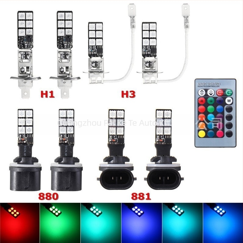 LED ködlámpa, modell 880-5050-12LED, 12V, 5050 LED-ek, 6000K, élettartam 50000 óra