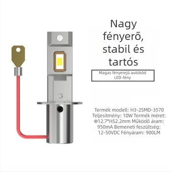 LED ködlámpa H3-2SMD-3570, 10W, 12-50V, 900 lm