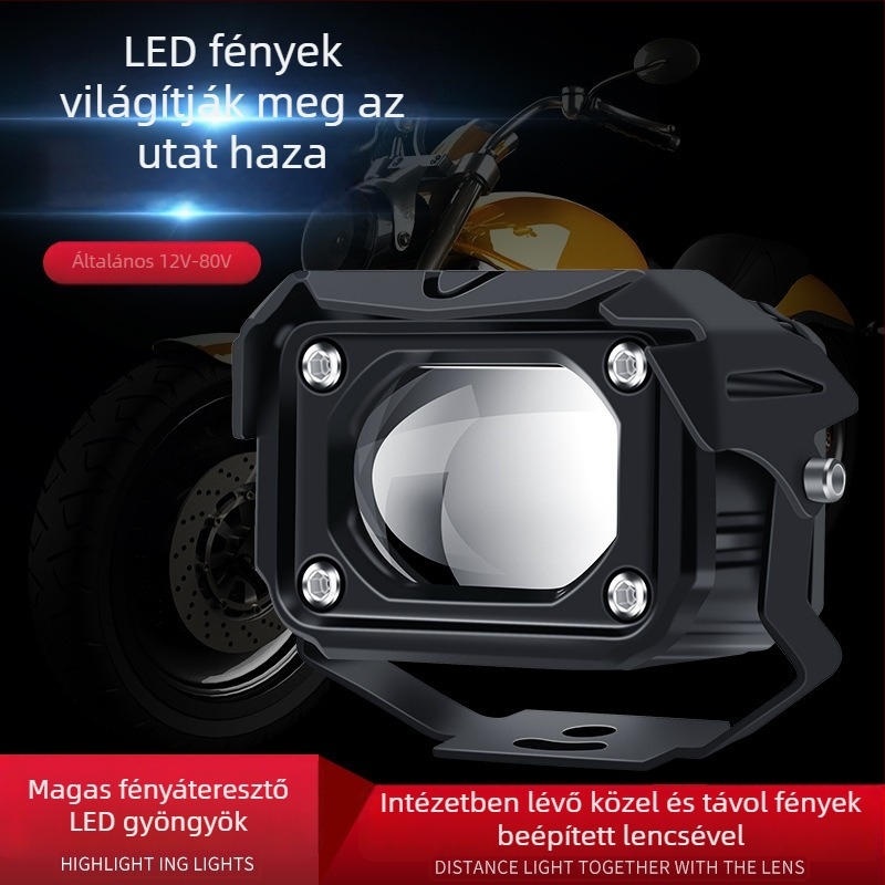 60W 12-37V LED első ködlámpa kondenzátoros lencsével, alumínium ház, nagy acél spotlámpa, motoros/off-road/pickup számára, élettartam 5000 óra
