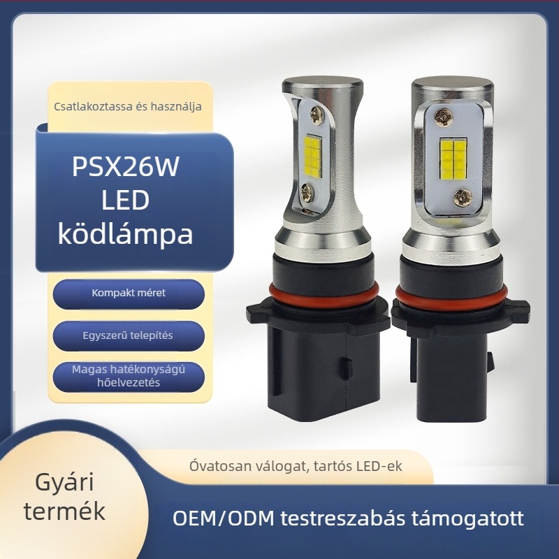 PSX26W LED ködlámpa, 8W, 12V, univerzális illeszkedés, előre ködlámpa