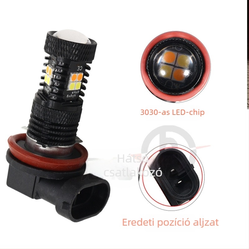 LED ködfényszóró H11/H8, 32W, 12V, 6000K, SMD